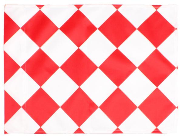 Merco Rohová zástavka látka červená-biela