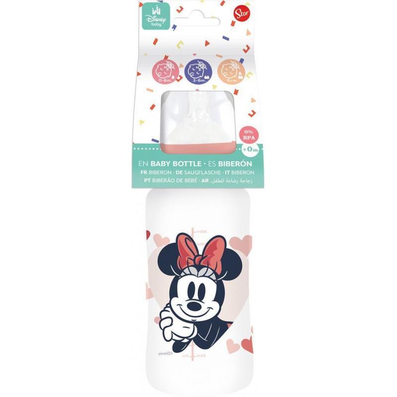 STOR Dojčenská fľaša Minnie Mouse, 0+, 360ml, 10703