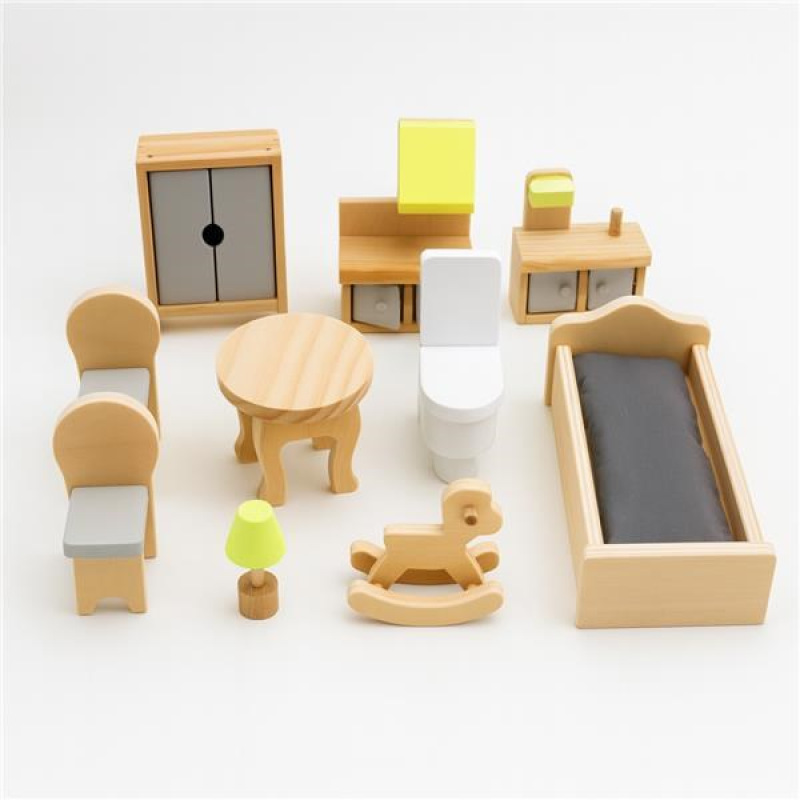 Drevený domček pre bábiky Rose Montessori Baby Mix 3