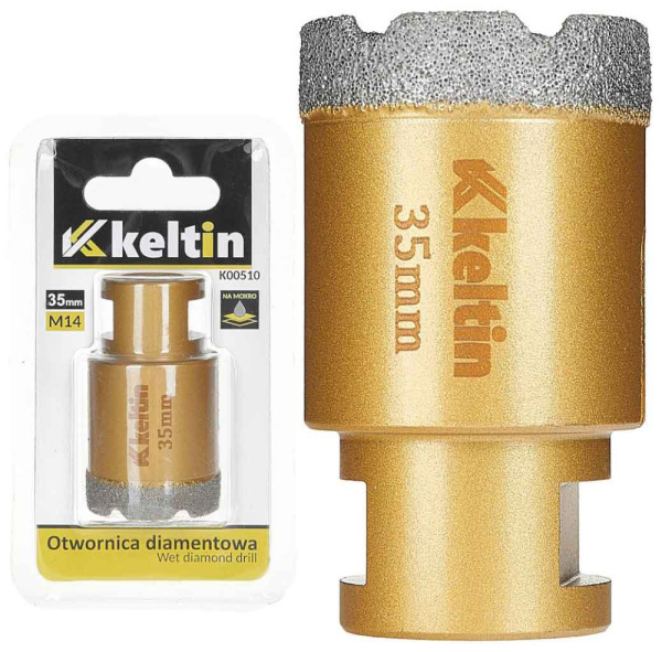 Vrták diamantový korunkový, závit M14 do uhlovej brúsky priemer 35 mm, GEKO 1