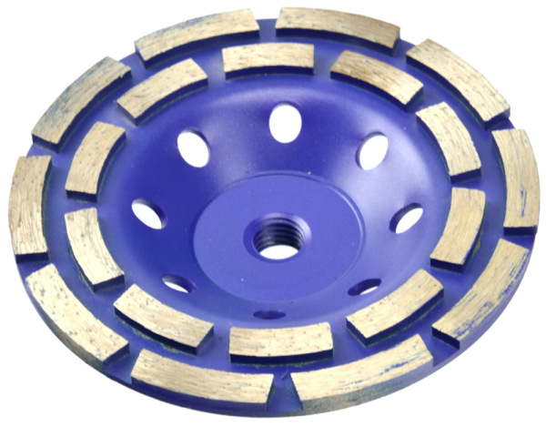 Brúsny diamantový kotúč 125 x 22 mm dvojradový so závitom M14, GEKO 1