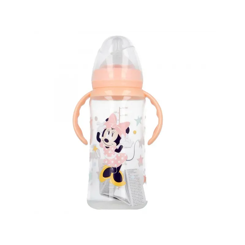 STOR Dojčenská fľaša s rúčkami MINNIE MOUSE, 360ml, 10+, 13104