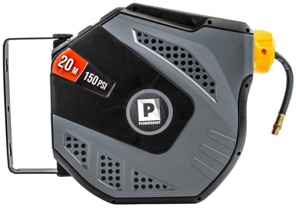 Samonavíjací závesný bubon s hadicou na vzduch, 8 x 12 mm, dĺžka 20 m, POWERMAT 16