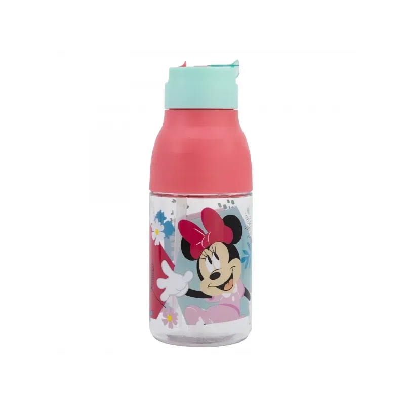 Plastová fľaša s výsuvnou slamkou MINNIE MOUSE, 420ml, 74435