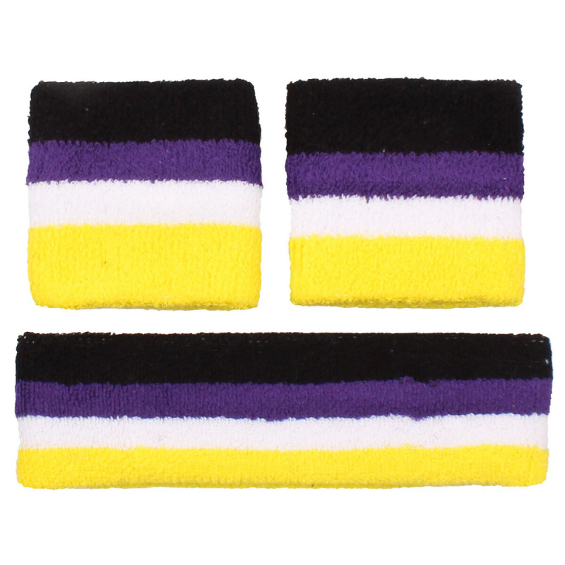 HeadWrist sada potítok a čelenky žltá