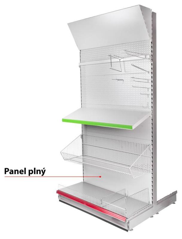 Panel Racks H04 1250x200x0.6 mm, plný *L*