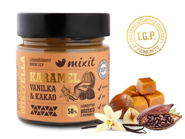 Mixit Mixitella Premium - Lieskový oriešok z Piemontu s karamelom 200 g
