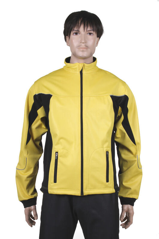 Ski Windproof softshelová bunda žltá-čierna 1