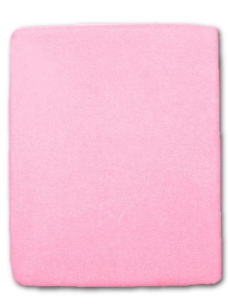 Froté prestieradlo do postieľky ružová