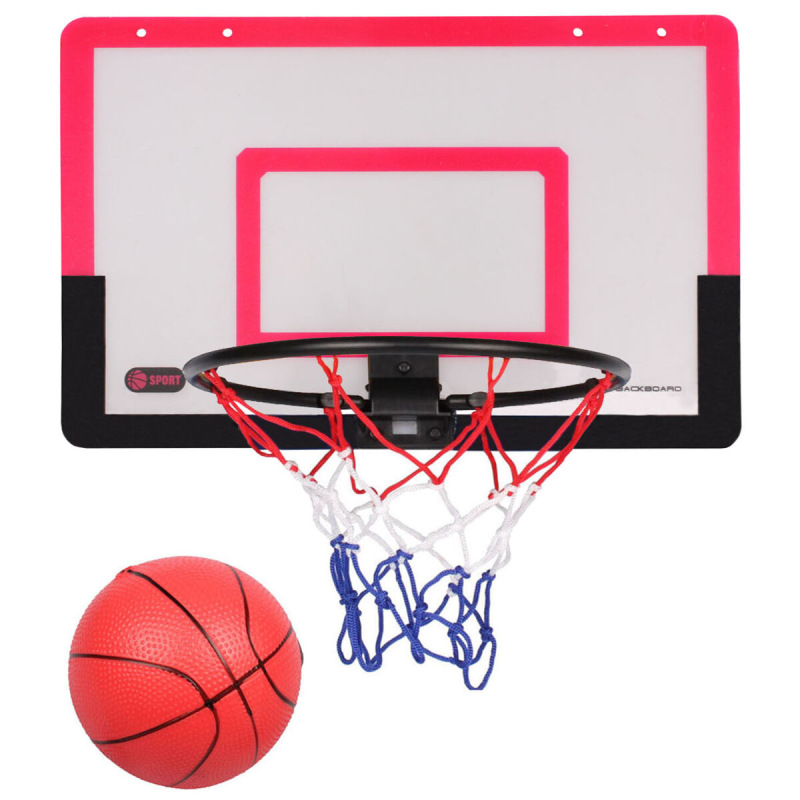 Teamer basketbalový kôš s doskou červená