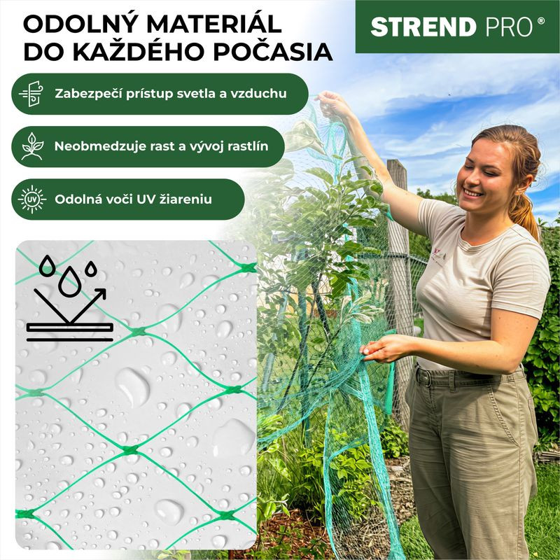 Sieť Strend Pro, 4x10 m, oko 18 mm, proti vtákom, PE 6