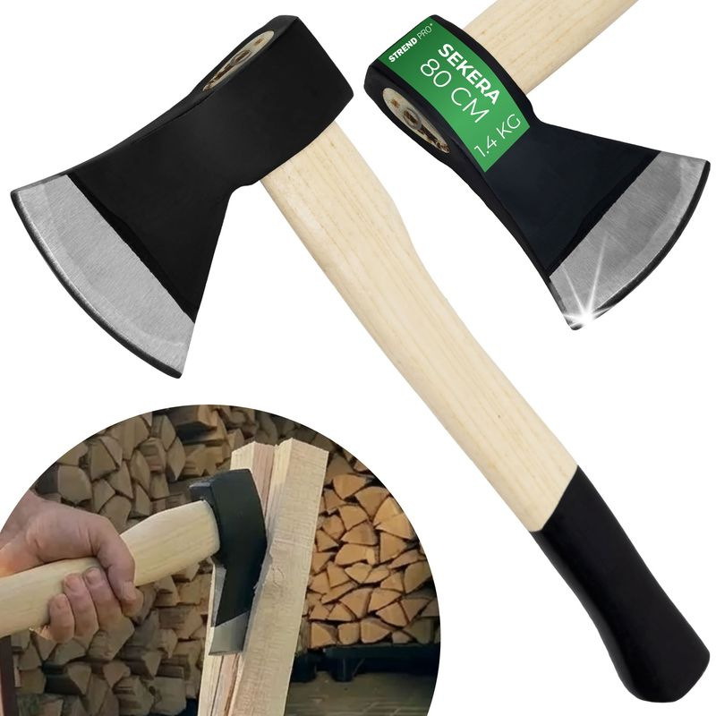 Sekera Strend Pro OrgA613, Economy, 1400 g, CNToon, drevená násada 800 mm 1