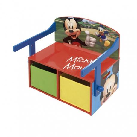 ARDITEX Detský drevený nábytok 3v1 MICKEY MOUSE (Lavička, Box na hračky, Stolík), WD14006