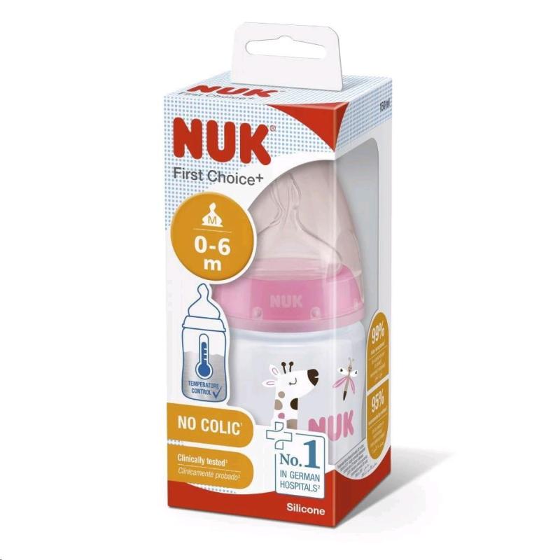 Dojčenská fľaša NUK First Choice Temperature Control 150 ml pink 1