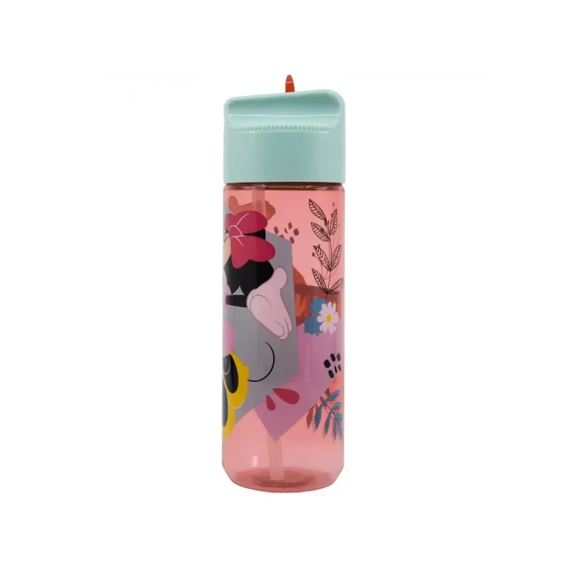 Plastová fľaša s výsuvnou slamkou MINNIE MOUSE, Transparent Tritan, 540ml, 74423