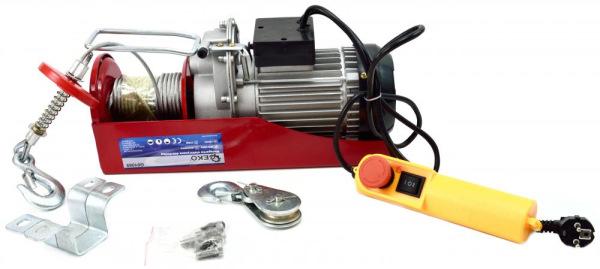 Naviják lanový elektrický 400/800 kg, lano 12m, 1300W, GEKO 10