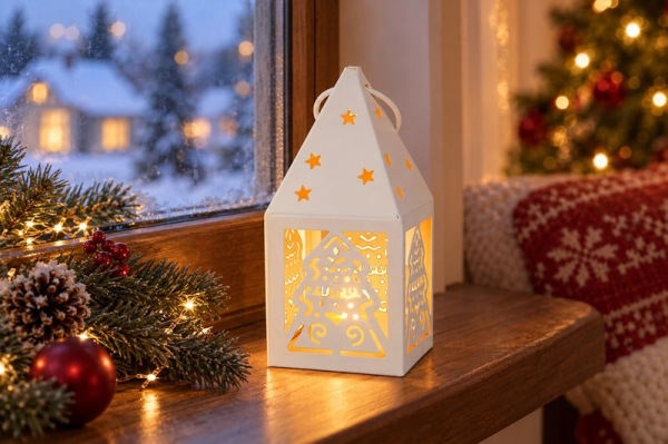 Lampáš MagicHome Vianoce, Stromček, 1xLED teplá biela, 1xCR2032, IP20, 6,2x6,2x13,5 cm 1