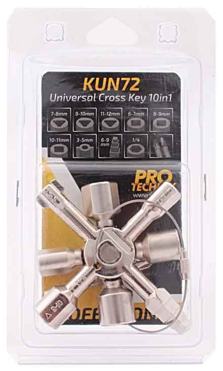 Kľúč univerzálny na rozvádzacie skrinky 10 koncoviek, kovový, XL-TOOLS 1