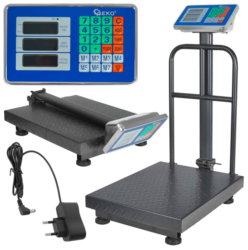 Digitálna plošinová váha do 300 kg, plocha váženia 40 x 50 cm, GEKO