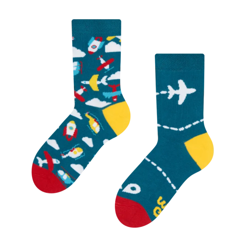 Good Mood detské veselé ponožky Lietadlá 27-30