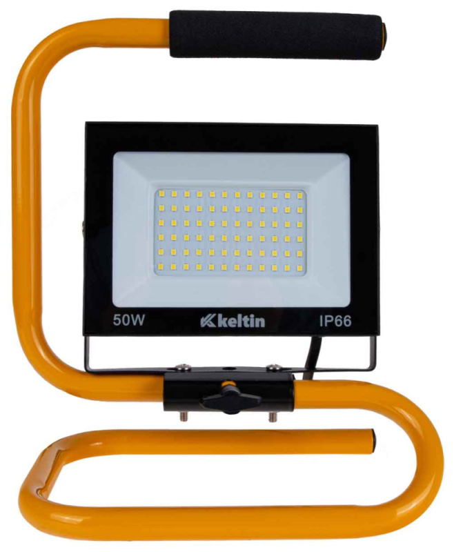 LED reflektor 50W so stojanom, studená biela 6500K, KELTIN 8
