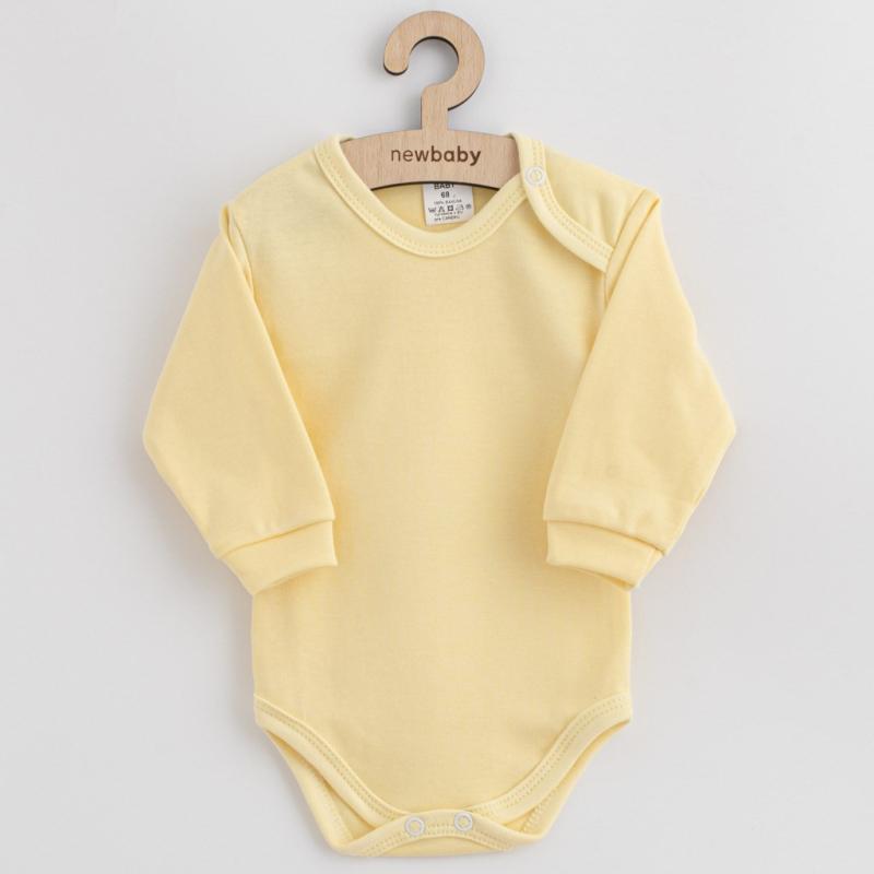 Dojčenské bavlnené body New Baby žltá 56 (0-3m)