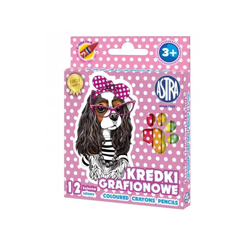 Detské grafitové farbičky bez dreva SWEET DOGS, sada 12ks, 316121010