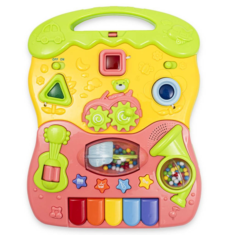 Detské hrajúce edukačné chodítko Baby Mix ružové 1