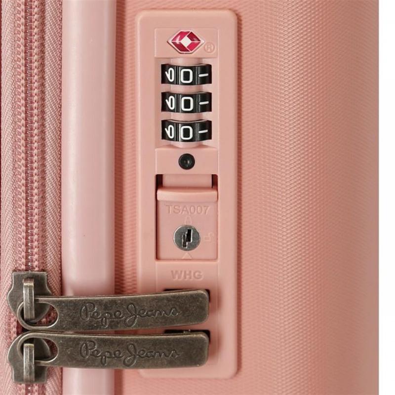 PEPE JEANS Highlight Rosa Claro, ABS Cestovný kufor, 55x40x20cm, 37L, 7688624 (small exp.) 2