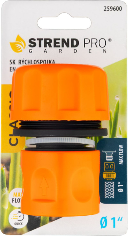 Rýchlospojka Strend Pro Garden, s prietokom 1", záhradná, MAX FLOW 1