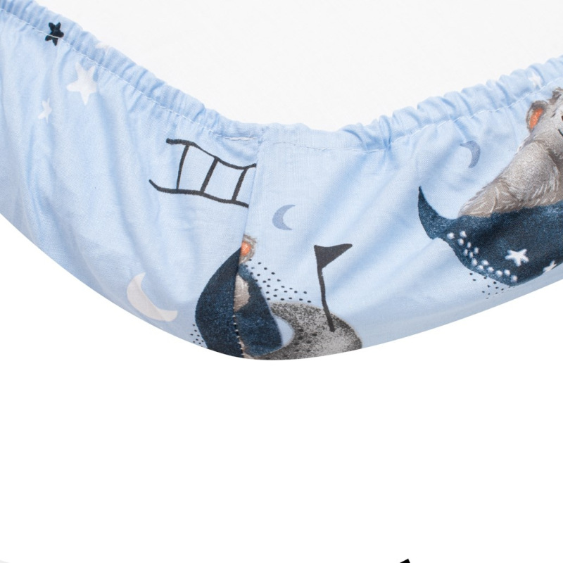 Bavlnené prestieradlo do kočíka New Baby Teddy bear in space 35x75 cm 1