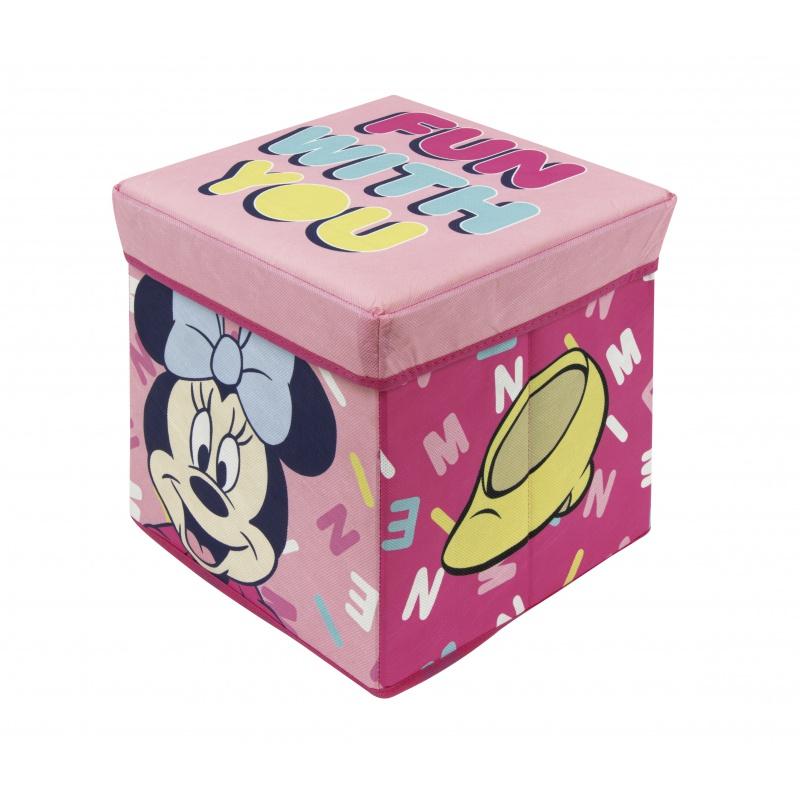 Úložný box s vrchnákom / taburetka 2v1 MINNIE MOUSE, WD14424