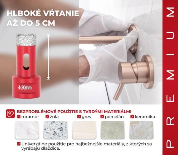 Vyrezávač Strend Pro Premium DCB11, 20 mm, M14, korunka, diamant, professional