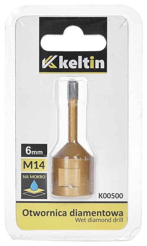 Vrták diamantový korunkový, závit M14 do uhlovej brúsky priemer 6 mm, GEKO 2