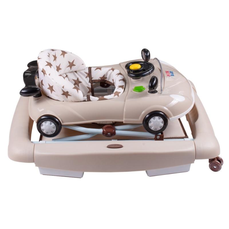 Detské chodítko s hojdačkou a siikónovými kolieskami New Baby Little Racing Car