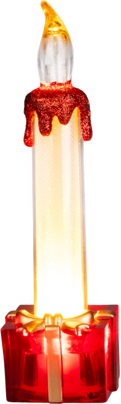 Sviečka MagicHome Vianoce, 1xLED teplá biela, 3xLR44, 4,8x4,8x16cm