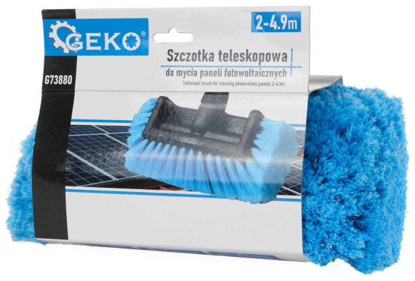 Teleskopická kefa na čistenie fotovoltaických panelov 2-4,9 m, GEKO 7
