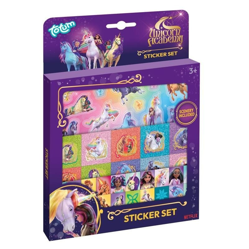 Unicorn Academy darčekový box so samolepkami