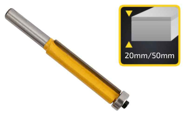 Stopková fréza na drevo, priemer 12,7 mm, rezná hrana 25 mm, stopka 8 mm, XL-TOOLS
