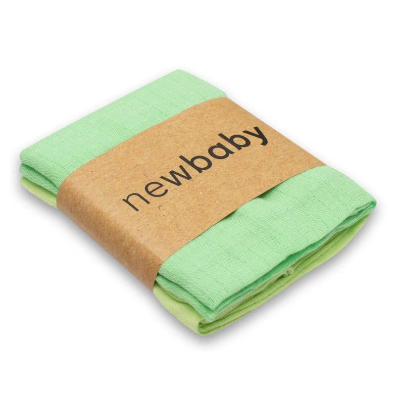 Bavlnené plienky New Baby 70x80 cm 2 ks svetlo zelená, tmavo zelená 2