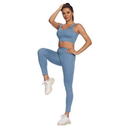 Yoga Sporty Long dámske legíny modrá 1