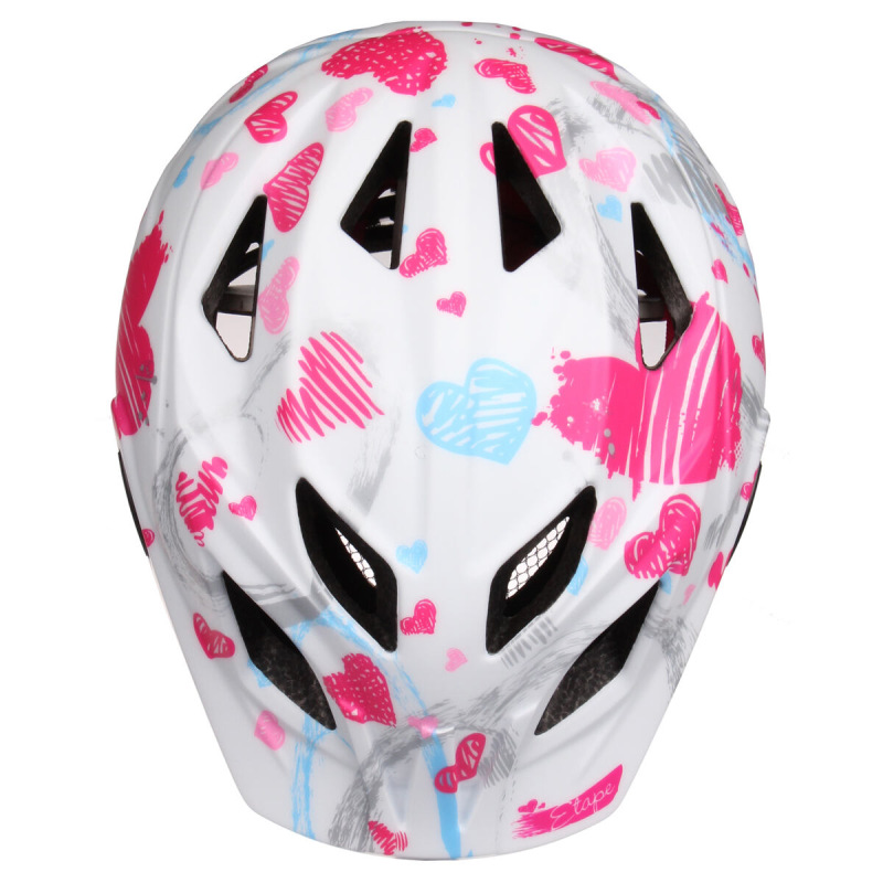 Pluto Light detská cyklistická prilba biela-ružová 4
