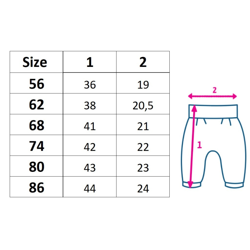 Dojčenské tepláčky New Baby Víla 56 (0-3m) 2