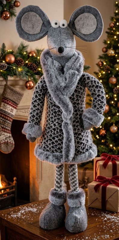 Dekorácia MagicHome Vianoce, Myšky stojacie, 50 cm 1