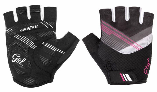 Liana cyklistické rukavice čierna-ružová