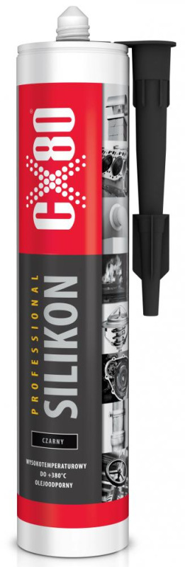 Professional silikón - vysokotepelne odolný tmel 310 ml, do 380°C, čierny