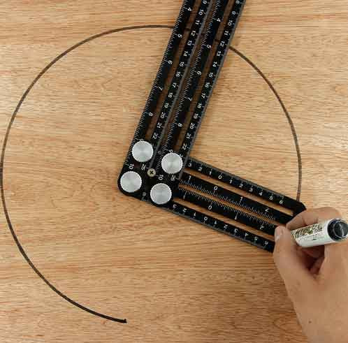 Nastaviteľná hliníková šablóna 6 ramenná, XL-TOOLS 1