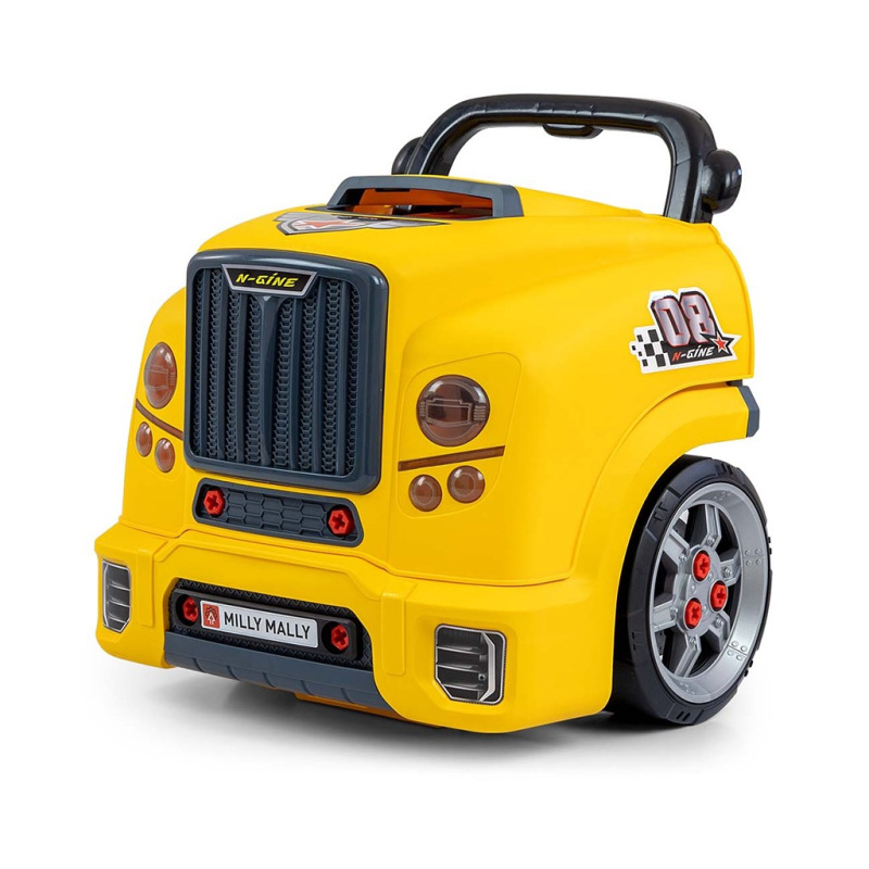 Realistický model prednej časti auta s otváracou kapotou Milly Mally N-GINE yellow 1