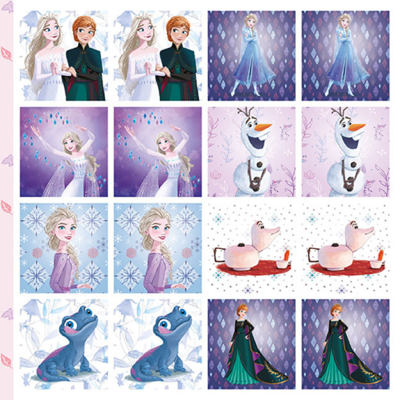 Pexeso v zošite Ľadové kráľovstvo 1