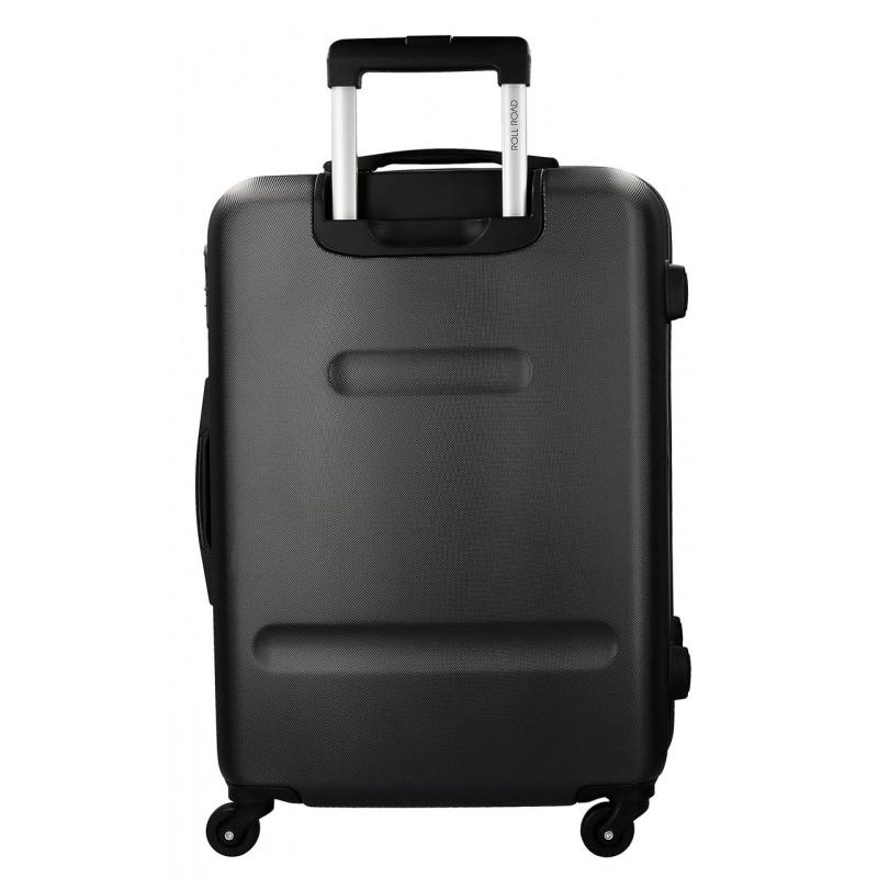 ROLL ROAD Flex Black, Sada ABS cestovných kufrov, 55-65cm, 5849560